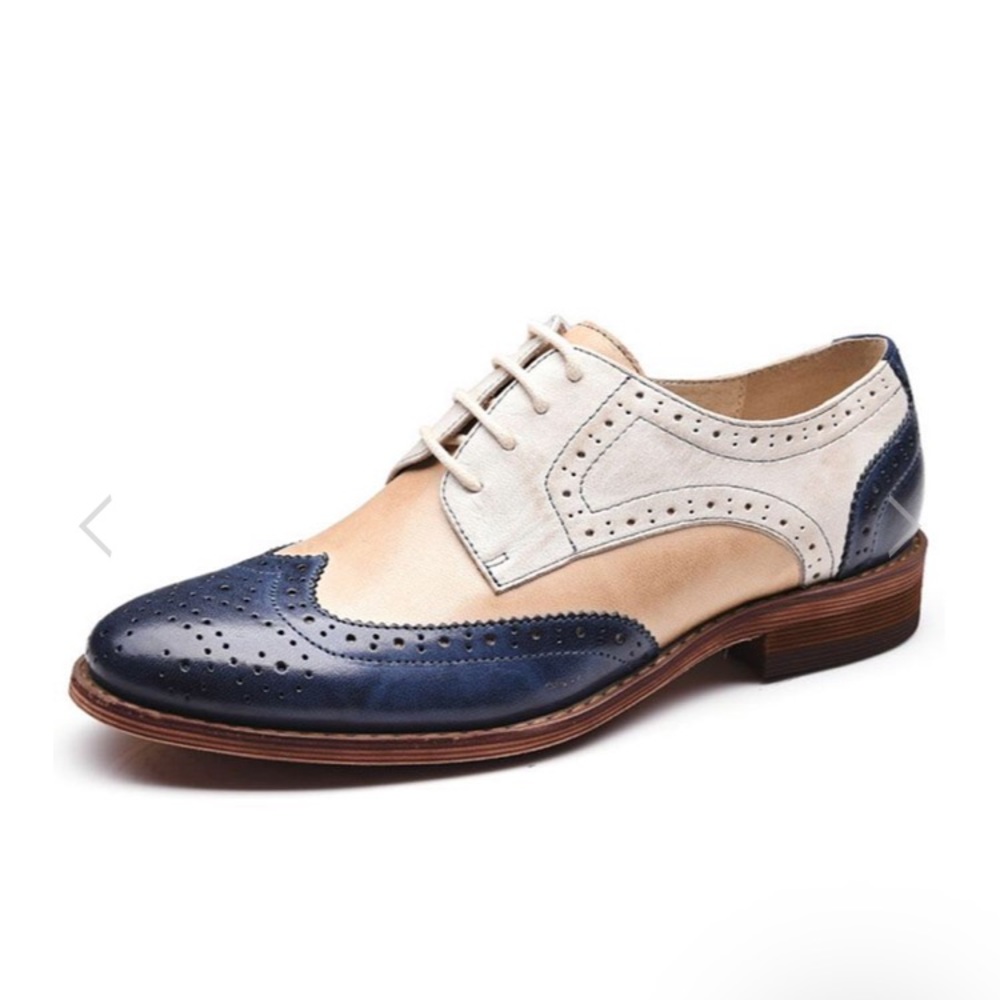 WonderShe Leather Oxford Wingtip Shoes (size 9)